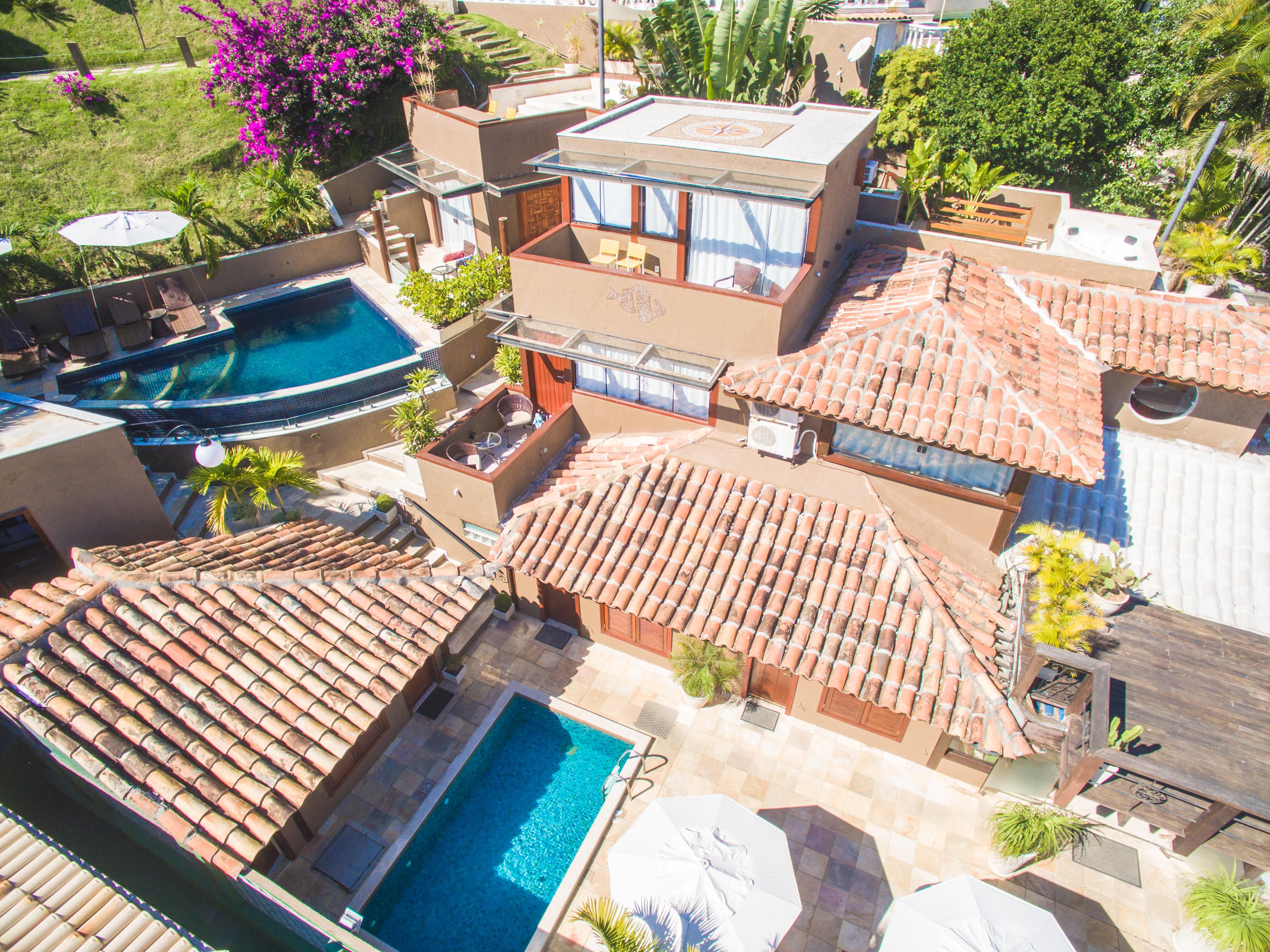 Pousada Praia Joao Fernandes Armacao dos Buzios Экстерьер фото Aerial view of the hotel